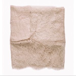 Chantilly Lace Trimmed Scarf